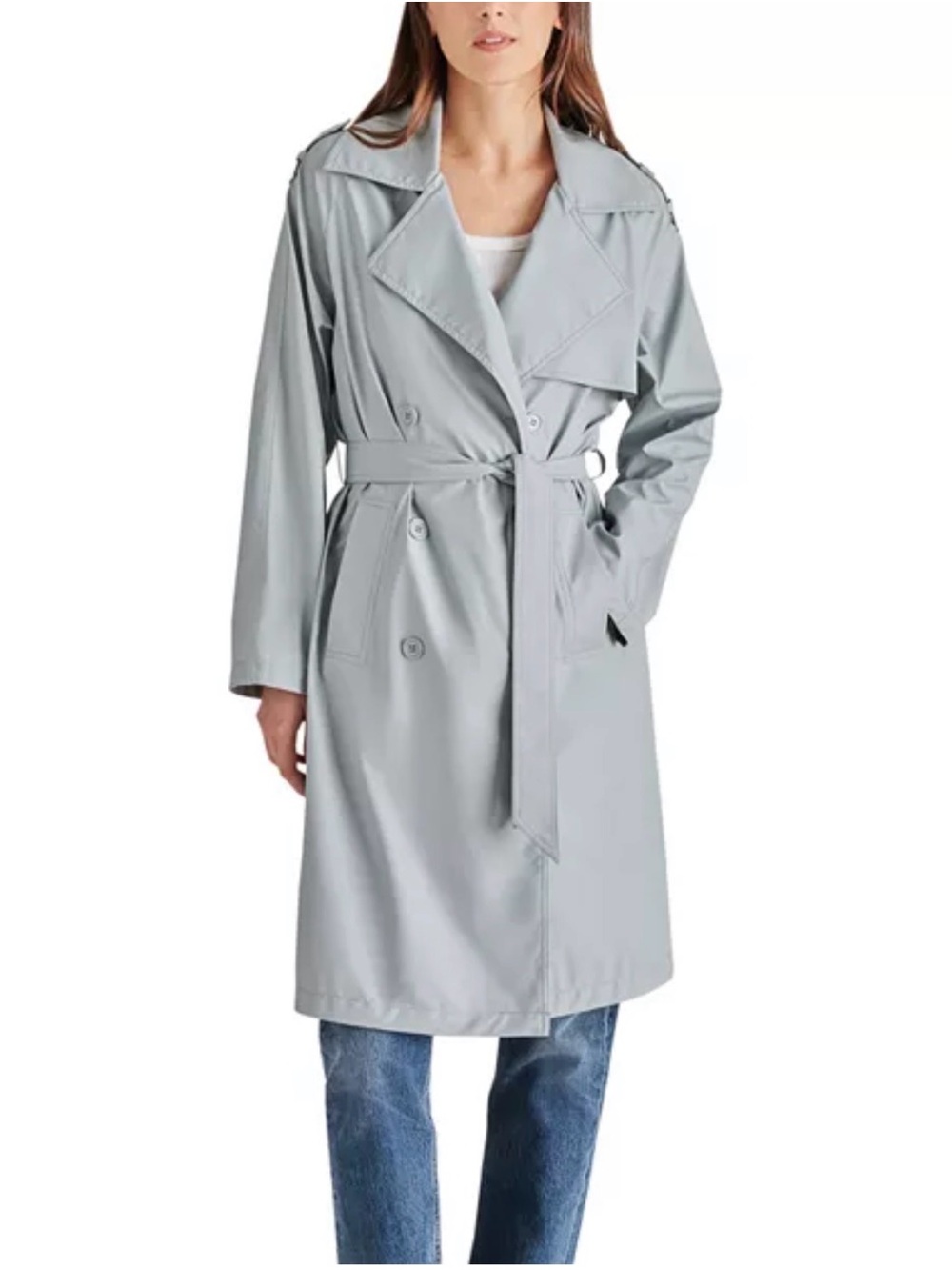 Steve Madden Ilia Belted Trench Raincoat
